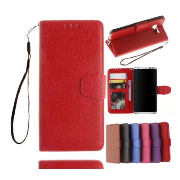 NKOBE:n käytännöllinen lompakkokotelo Samsung Galaxy S8+:lle Röd