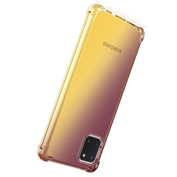 Samsung Galaxy A22 5G - Skyddande FLOVEME Silikonskal Svart/Guld