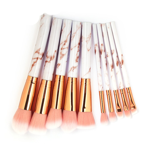 Patie-Minerals Sminkborstset med 10 borstar Rosa/Roséguld