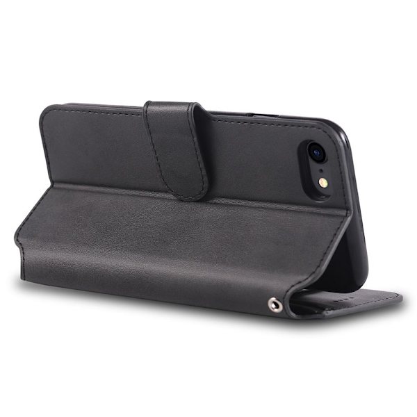 iPhone 7 - Professionellt Stilrent Yazunshi Plånboksfodral Svart