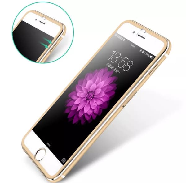 Original-Skydd från Pilking (2-PACK) Aluminiumram iPhone 6/6S Silver