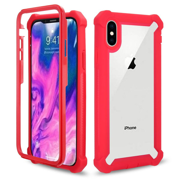 iPhone XS Max - Stötdämpande Kraftfullt Skyddsfodral Röd