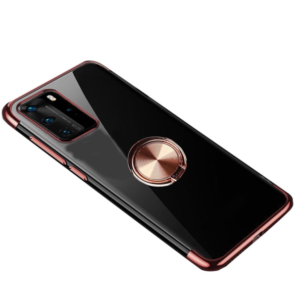 Huawei P40 Pro - Praktisk stilfuldt cover med ringholder Röd