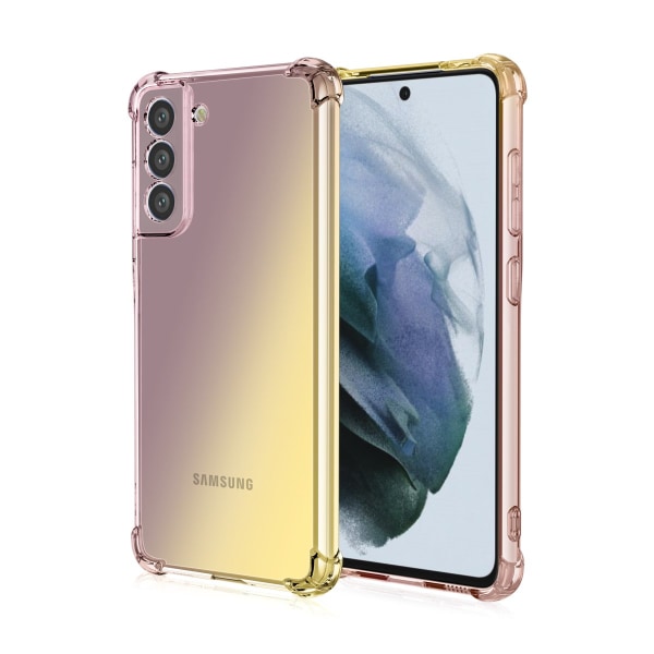 Samsung Galaxy S22 - Smart Stötdämpande Silikonskal Svart/Guld