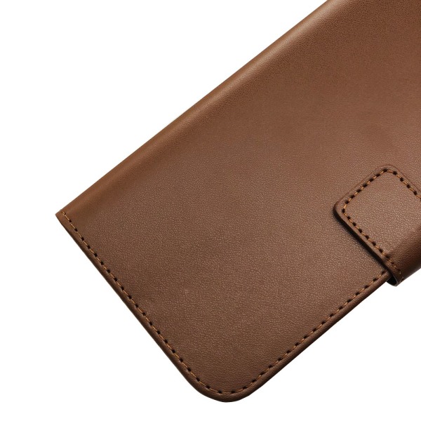 Stilig lommebokdeksel i skinn - iPhone XS MAX Brun