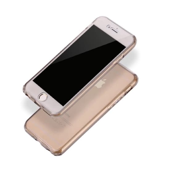 iPhone 6/6SPlus  Dubbelsidigt silikonfodral med TOUCHFUNKTION Guld