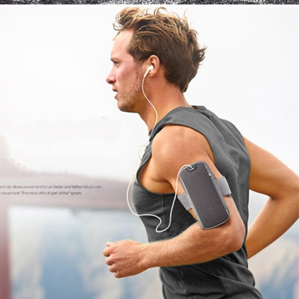 Armbåndscover til sport/fitness med premium hovedtelefoner Musiknot Svart