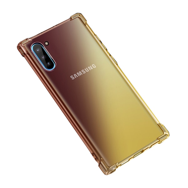 Elegant beskyttelsesdeksel i silikonfloveme - Samsung Galaxy Note10 Svart/Guld
