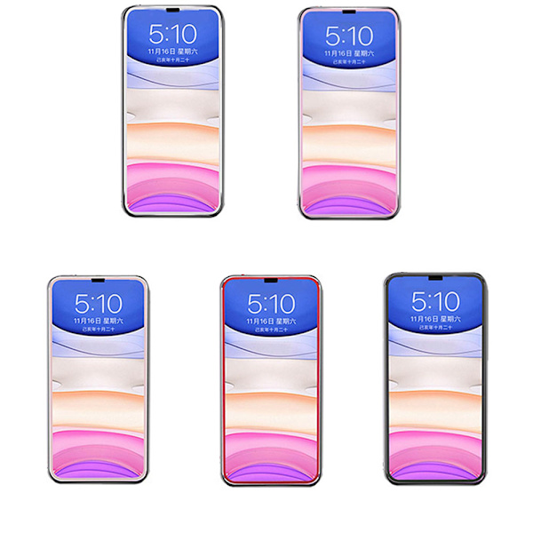 3-PACK iPhone 12 Aluminium Skärmskydd HD-Clear 0,2mm Röd