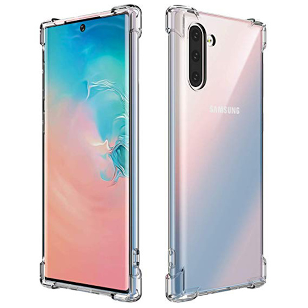 Samsung Galaxy Note10 - Effektfullt Slittåligt Silikonskal Transparent/Genomskinlig