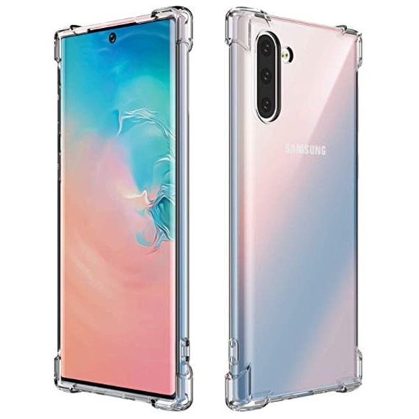 Samsung Galaxy Note10 - Tehokas kulutusta kestävä silikonisuojus Transparent/Genomskinlig