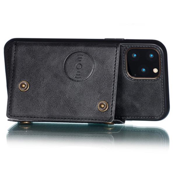 iPhone 12 Pro Max - Effektivt Smart Cover med kortholder Grå