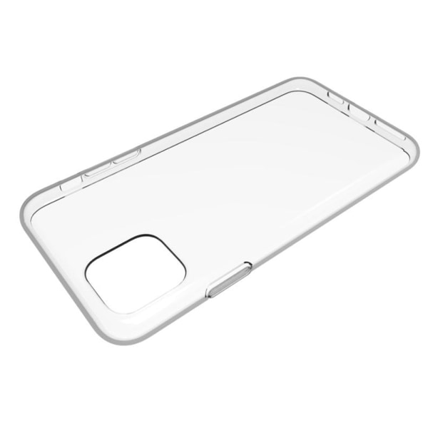 iPhone 11 - 1 setti iskuja vaimentava silikonikuori näytönsuojalla Transparent