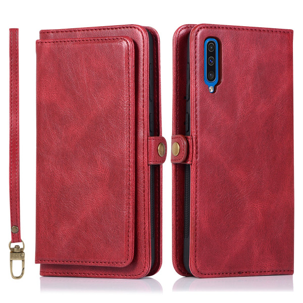 Samsung Galaxy A50 - Stilig lommebokdeksel med to funksjoner Röd
