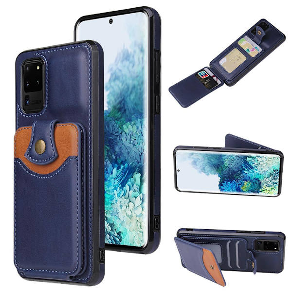 Samsung Galaxy S20 Ultra - Suunniteltu kuori korttipaikalla Grå Grå