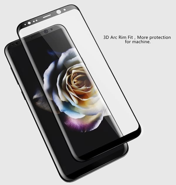 Samsung Galaxy S8 - (3-PACK) ProGuard EXXO-Skærmbeskyttelse med Ram Silver/Grå