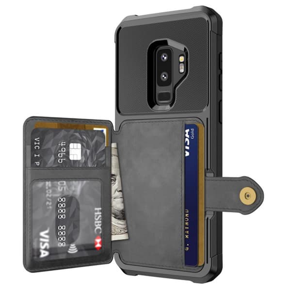 Skal med Kortfack - Samsung Galaxy S9 Plus Blå