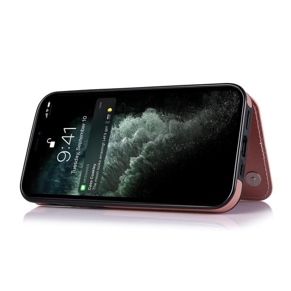 iPhone 13 Pro Max - Smart Cover med kortholder Brun