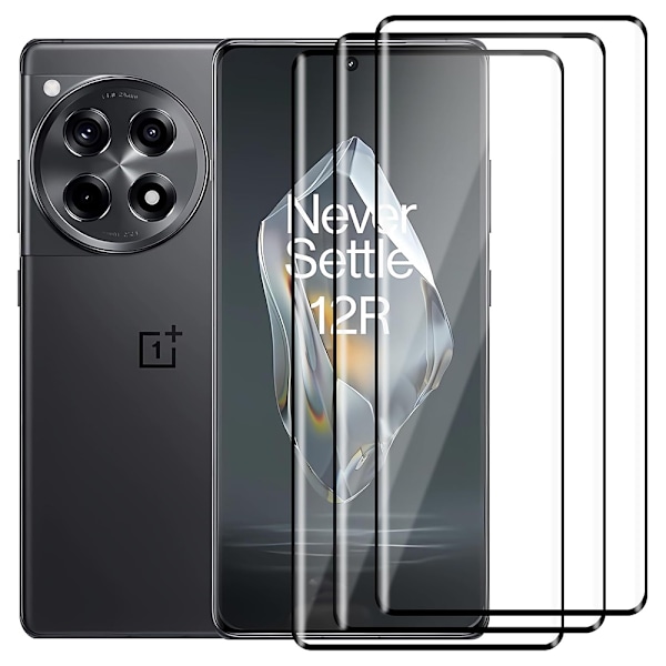 1 set OnePlus 12 Skärmskydd 3D 0,3mm + Kameralinsskydd