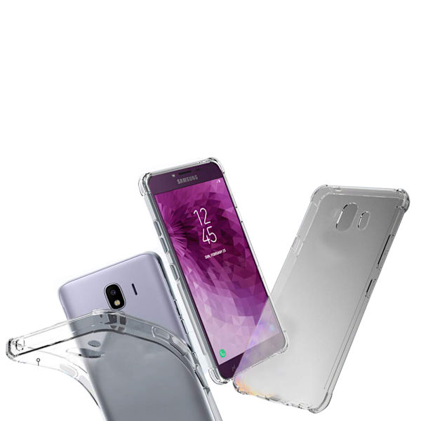 Samsung Galaxy J4 2018 - Tunt Silikonskal med Airbagfunktion Transparent/Genomskinlig