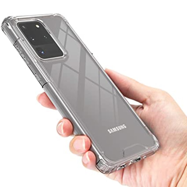 Samsung Galaxy S20 Ultra - Robust Stöttåligt Silikonskal Transparent/Genomskinlig