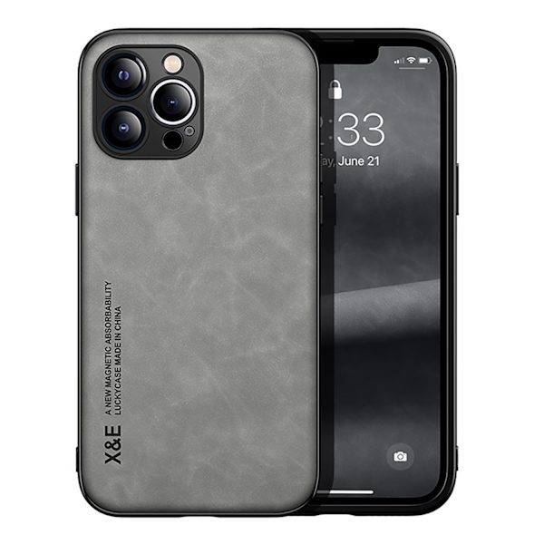 iPhone 16 Pro Max Stilrent Mockafodral Grå