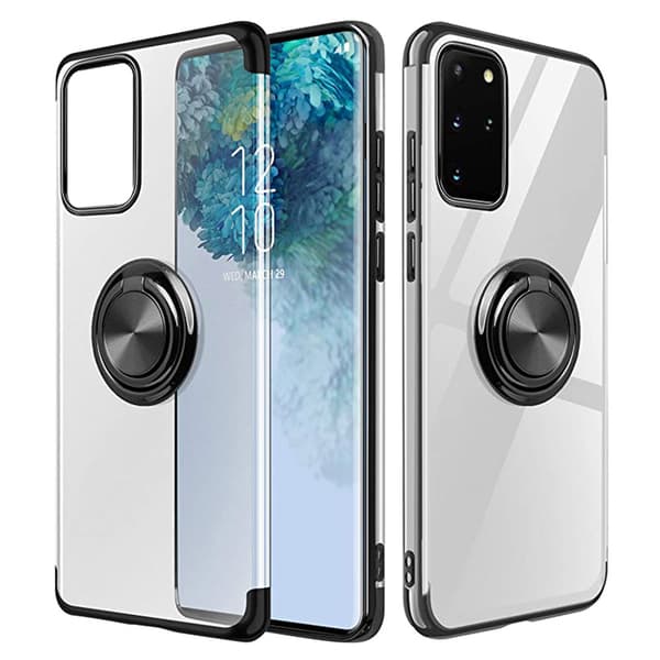 Samsung Galaxy S20 Plus - Effektfullt Silikonskal Ringhållare Blå