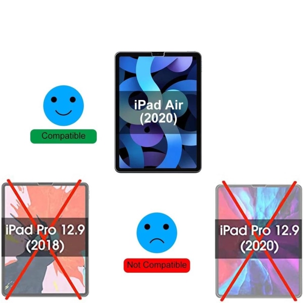 iPad Air 4 10.9 Høykvalitets HD-Clear Ultratynn skjermbeskytter Transparent/Genomskinlig