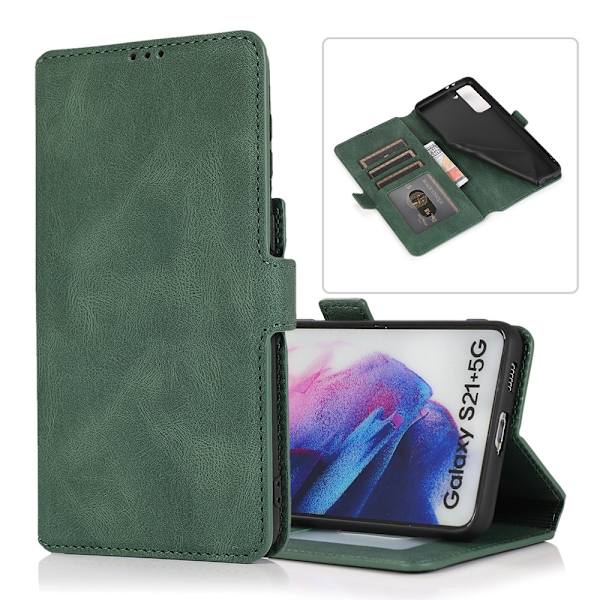 Samsung Galaxy S21 - Prisklassad FLOVEME Plånboksfodral Svart
