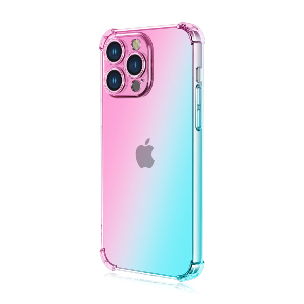 IPhone 15 pro - Älykäs suojakuori silikonista Rosa/Grön