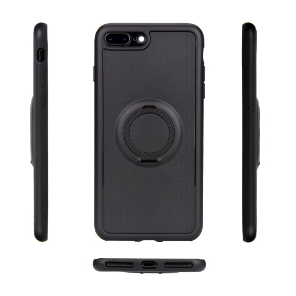 iPhone 6/6S - Silikonskall med ringholder (karbon) Roséguld