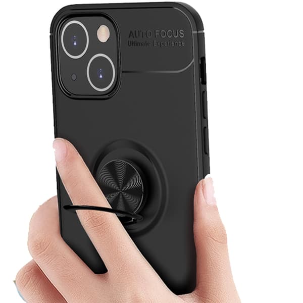 Shockproof Skal med Ringhållare kompatibelt med iPhone 13 Svart