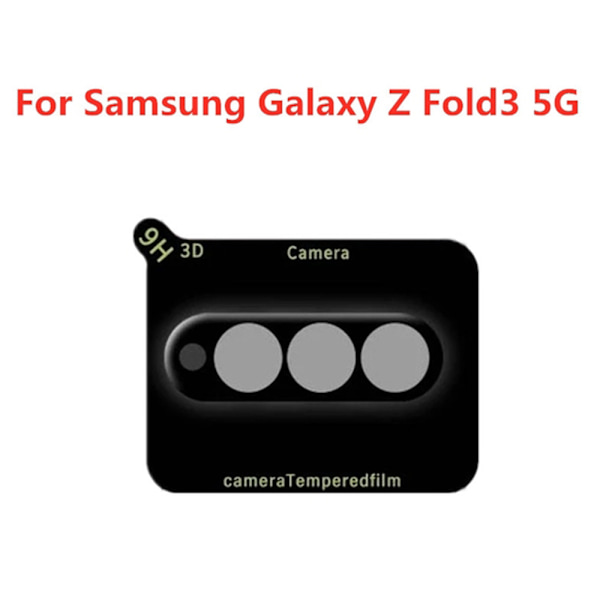 2-PACK Samsung Galaxy Z Fold 3 Kameralinsskydd 2.5D HD Transparent/Genomskinlig