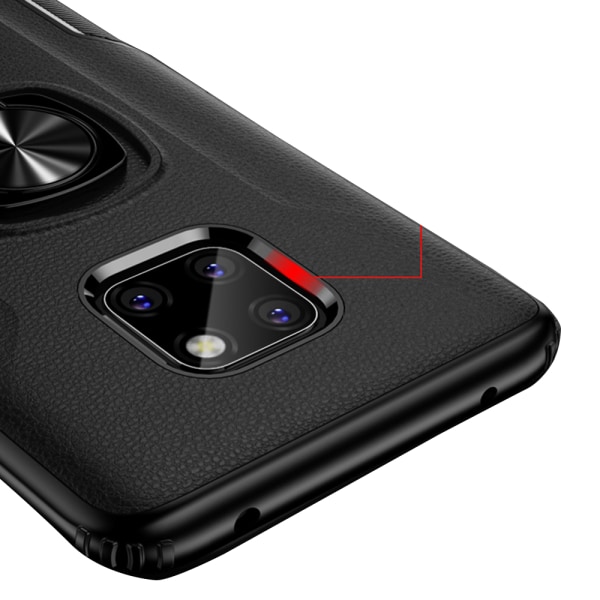 Huawei Mate 20 Pro - Stilfuldt cover med ringholder Marinblå Marinblå