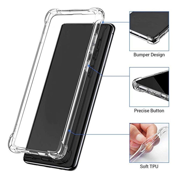 Samsung Galaxy A20E - Suojaava Smart Silicone Cover (FLOVEME) Transparent/Genomskinlig