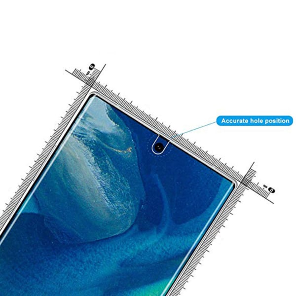 Note 10+ näytönsuoja 9H Nano-Soft Screen-Fit HD-Clear Transparent/Genomskinlig