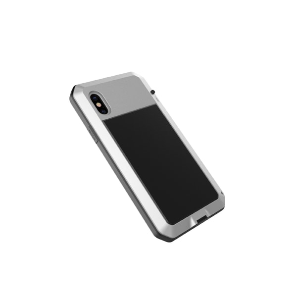 Stærkt beskyttelsescover i aluminium til iPhone X/XS Silver