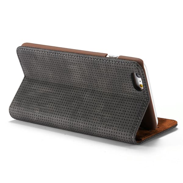iPhone 6/6S Plus - Klassiskt Fodral i Retro-look (PU-Läder) Blå