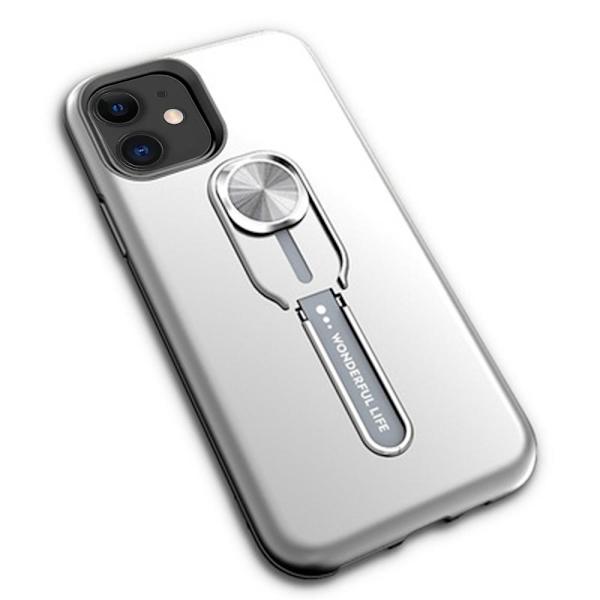 iPhone 12 - Exklusivt Stötdämpande Skal med Hållare Svart