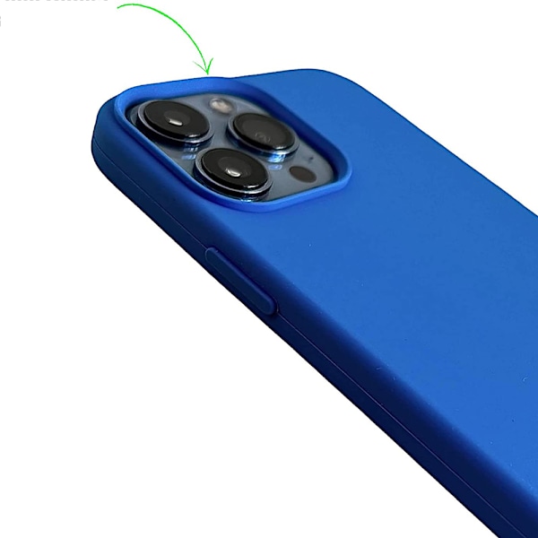 iPhone 13 Pro - Stilrent Skyddande FLOVEME Skal Mörkblå