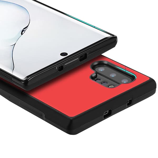 Professionellt Skal med Kortfack - Samsung Galaxy Note10 Plus Röd