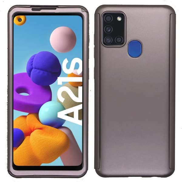 Stilrent Dubbelskal - Samsung Galaxy A21S Silver Silver