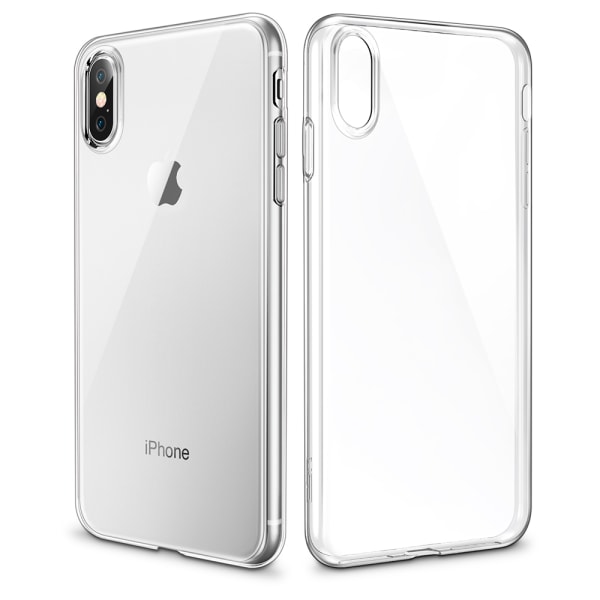 Tyylikäs pehmeä silikonikuori iPhone XS Maxille Silver