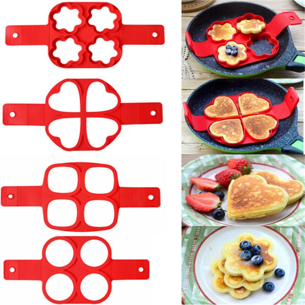 Praktisk stekepanneform for pannekaker, egg (anti-varme) Cirkel