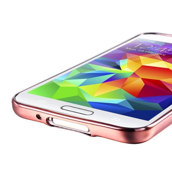 Samsung Galaxy S5 - LEMANin älykäs silikonisuojus Roséguld