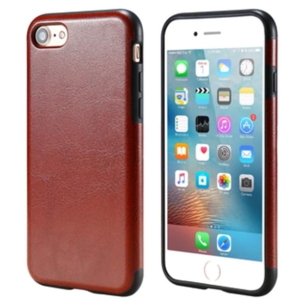 iPhone 8 Plus - Vintage Tyylikäs nahkakotelo Crazy Horselta Röd