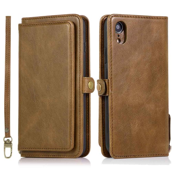 Stilig lommebokdeksel - iPhone XR Brun