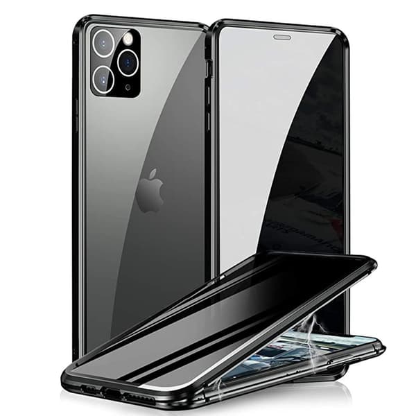 iPhone 12 Pro Max - Praktisk beskyttende magnetisk dobbeltskal Röd