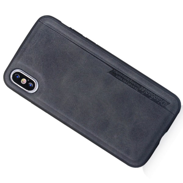 Stilig beskyttelsesdeksel i Pu-Leather - iPhone X/XS Blå
