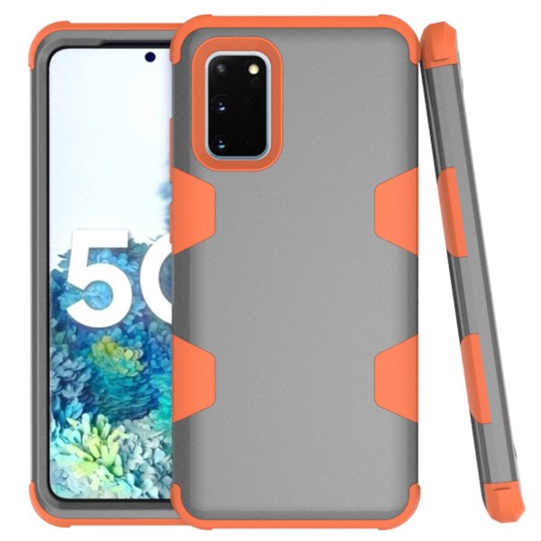 Samsung Galaxy S20 - Stilfuldt beskyttelsescover (LEMAN) Grå/Orange